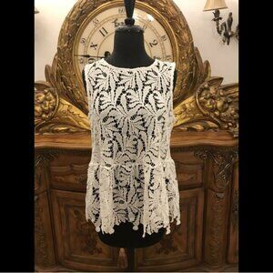 NWT WORTHINGTON WHITE LACE TOP. SIZE MEDIUM. $44. LAYERING PULLOVER B2
